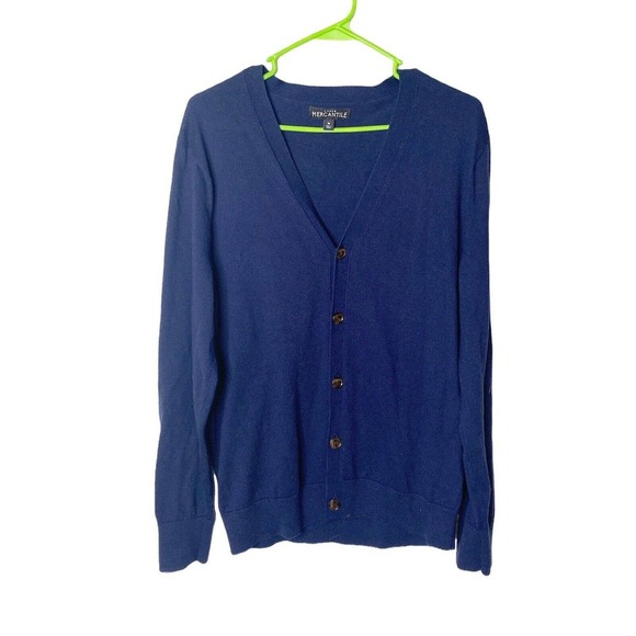 J CREW Mercantile Navy Cardigan Sweater Button Front Womens Size M Wool Blend - Picture 1 of 7